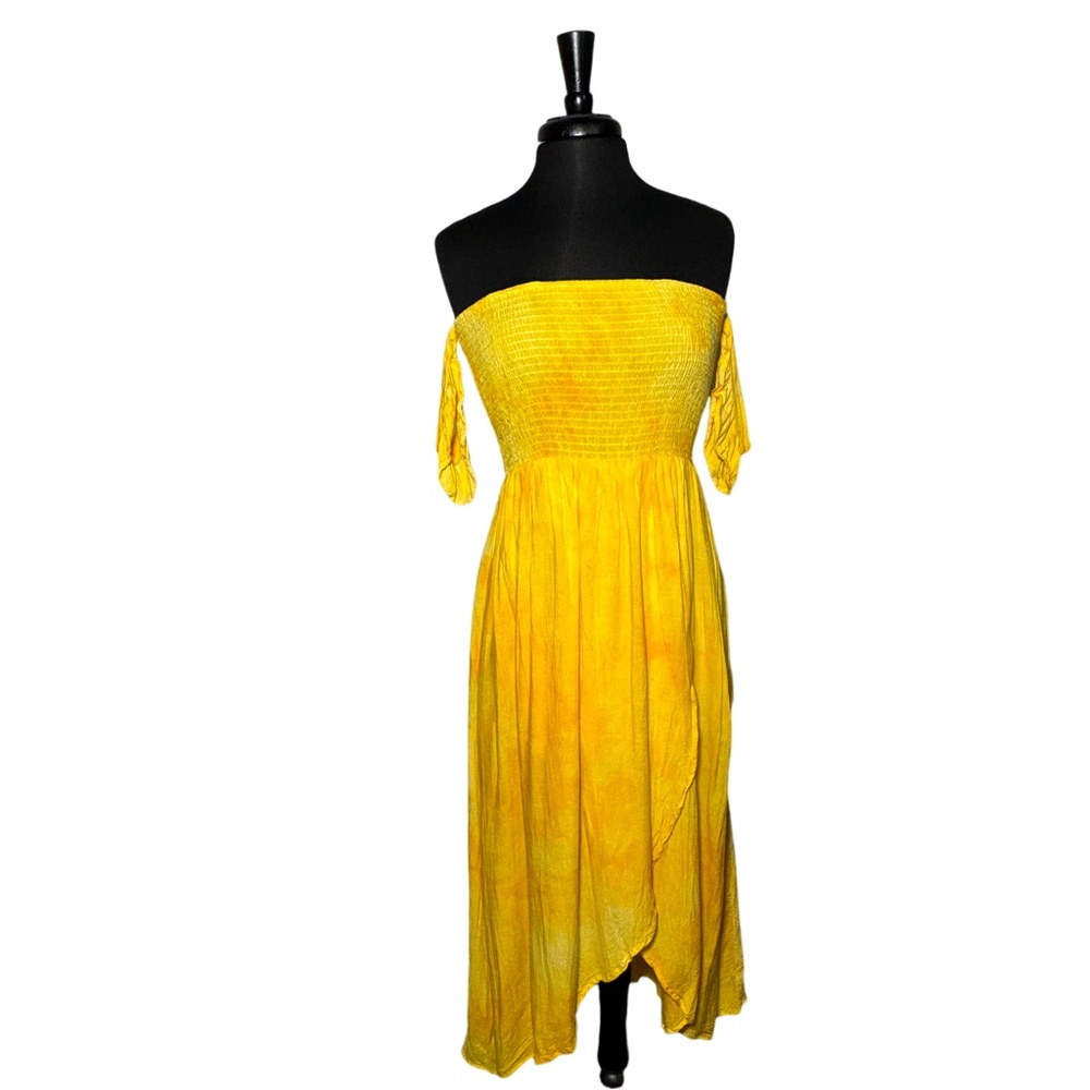 Off Shoulder Ruched High Slit Evening Party Cocktail Dress Sundress Summer Dress